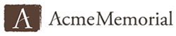 Monument Headstone Colma Cemetery in the Bay Area | Acme Memorial Logo